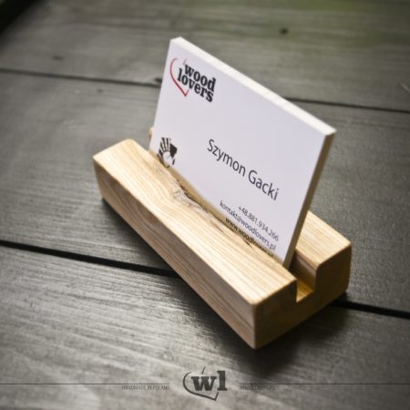 Wooden stand for business cards