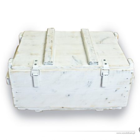 Bleached wooden chest for treasures
