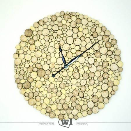 LITTLE 70 - drewniany zegar z plastrów