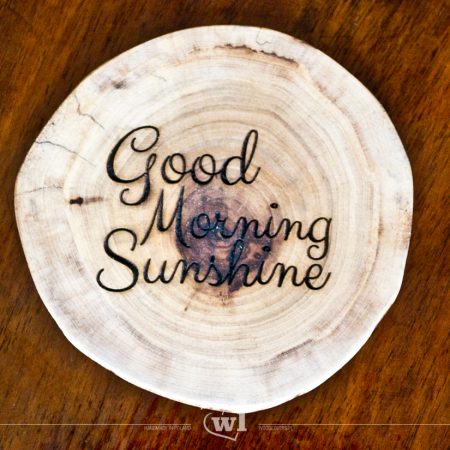 Good morning sunshine - wooden coaster
