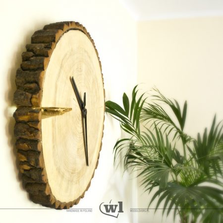 Plasterclock - wooden clock 70cm (27.6'')